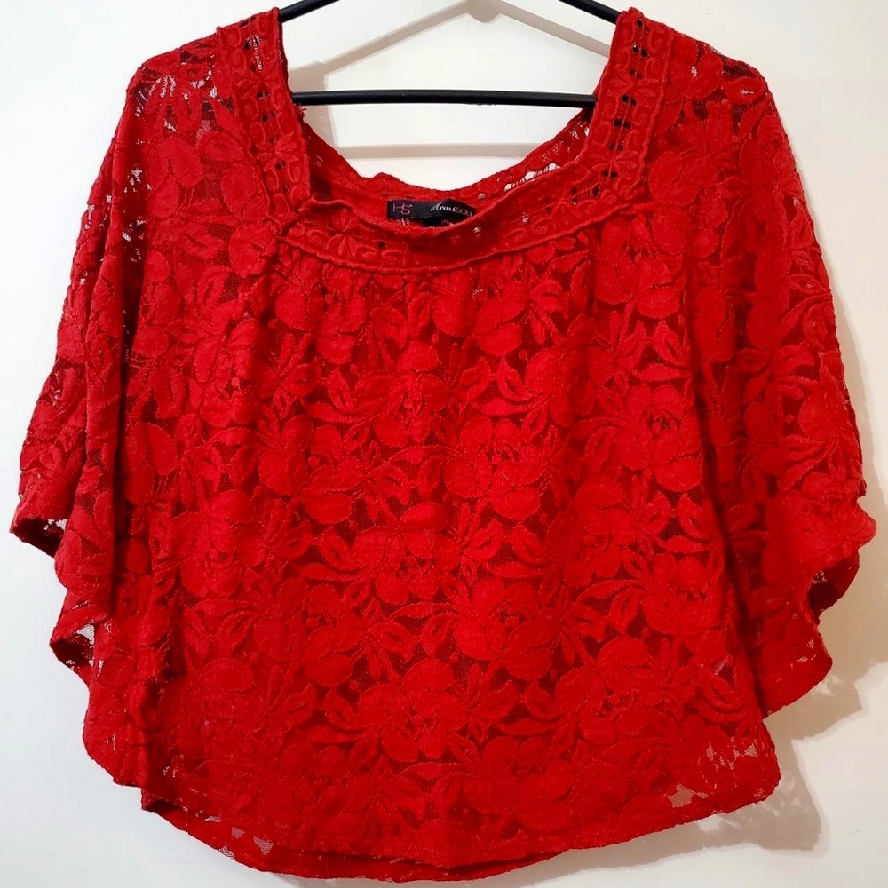 Red Lace Top